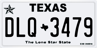 TX license plate DLQ3479