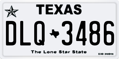 TX license plate DLQ3486