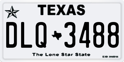 TX license plate DLQ3488
