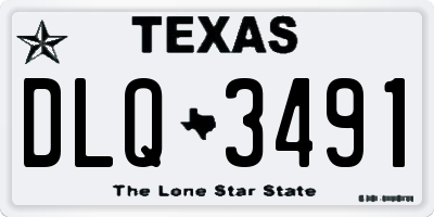 TX license plate DLQ3491