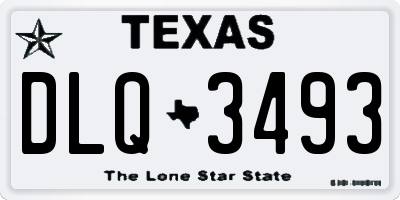 TX license plate DLQ3493