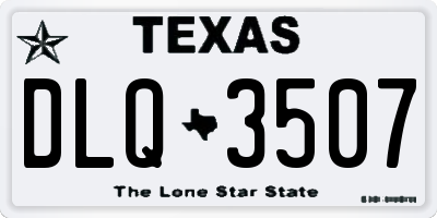 TX license plate DLQ3507