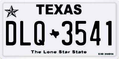 TX license plate DLQ3541