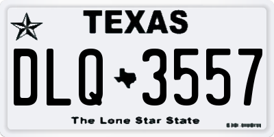 TX license plate DLQ3557