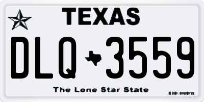 TX license plate DLQ3559