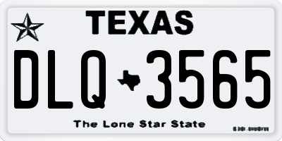 TX license plate DLQ3565