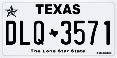 TX license plate DLQ3571