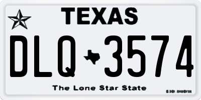TX license plate DLQ3574