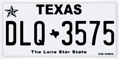 TX license plate DLQ3575