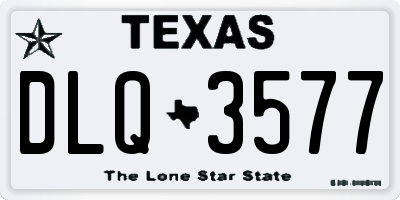 TX license plate DLQ3577