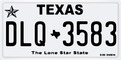 TX license plate DLQ3583