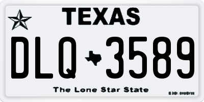 TX license plate DLQ3589