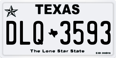TX license plate DLQ3593