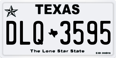 TX license plate DLQ3595