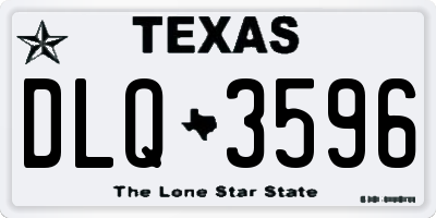 TX license plate DLQ3596