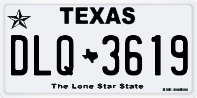 TX license plate DLQ3619