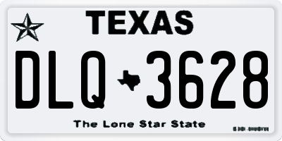 TX license plate DLQ3628