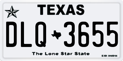 TX license plate DLQ3655