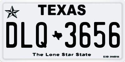 TX license plate DLQ3656
