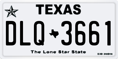 TX license plate DLQ3661
