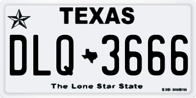 TX license plate DLQ3666