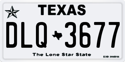 TX license plate DLQ3677