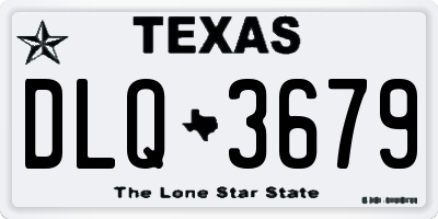 TX license plate DLQ3679