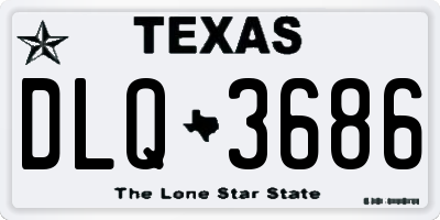TX license plate DLQ3686