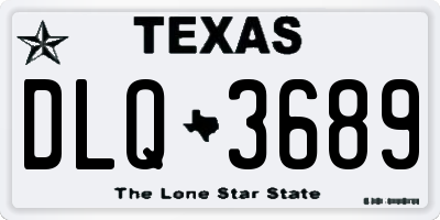 TX license plate DLQ3689