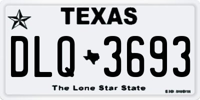 TX license plate DLQ3693