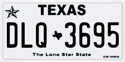 TX license plate DLQ3695