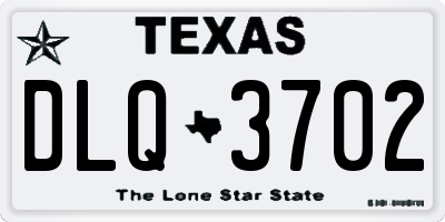 TX license plate DLQ3702