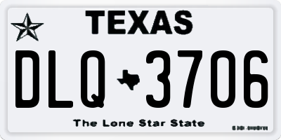 TX license plate DLQ3706