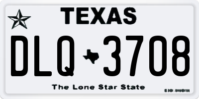 TX license plate DLQ3708