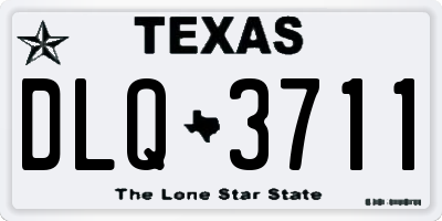 TX license plate DLQ3711