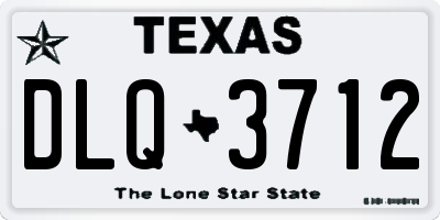 TX license plate DLQ3712
