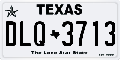 TX license plate DLQ3713