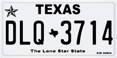 TX license plate DLQ3714