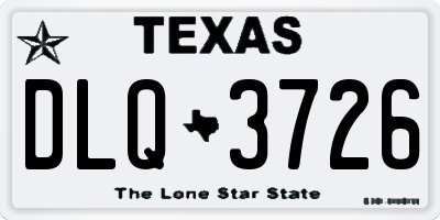 TX license plate DLQ3726