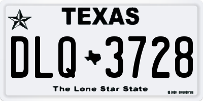 TX license plate DLQ3728