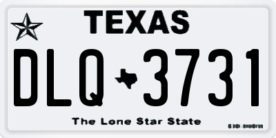 TX license plate DLQ3731