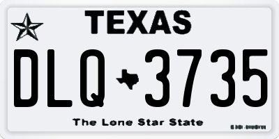 TX license plate DLQ3735