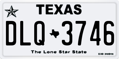 TX license plate DLQ3746