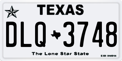 TX license plate DLQ3748