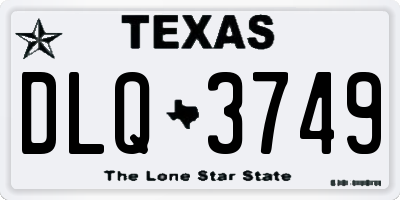 TX license plate DLQ3749