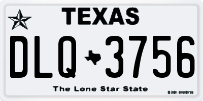 TX license plate DLQ3756