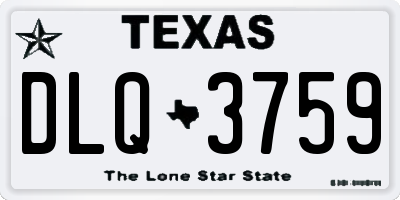 TX license plate DLQ3759