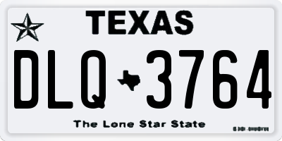 TX license plate DLQ3764