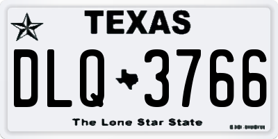 TX license plate DLQ3766