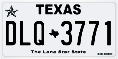 TX license plate DLQ3771